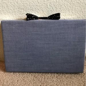 Kate Spade Carrie Evening Belles Blue Chambray Clutch